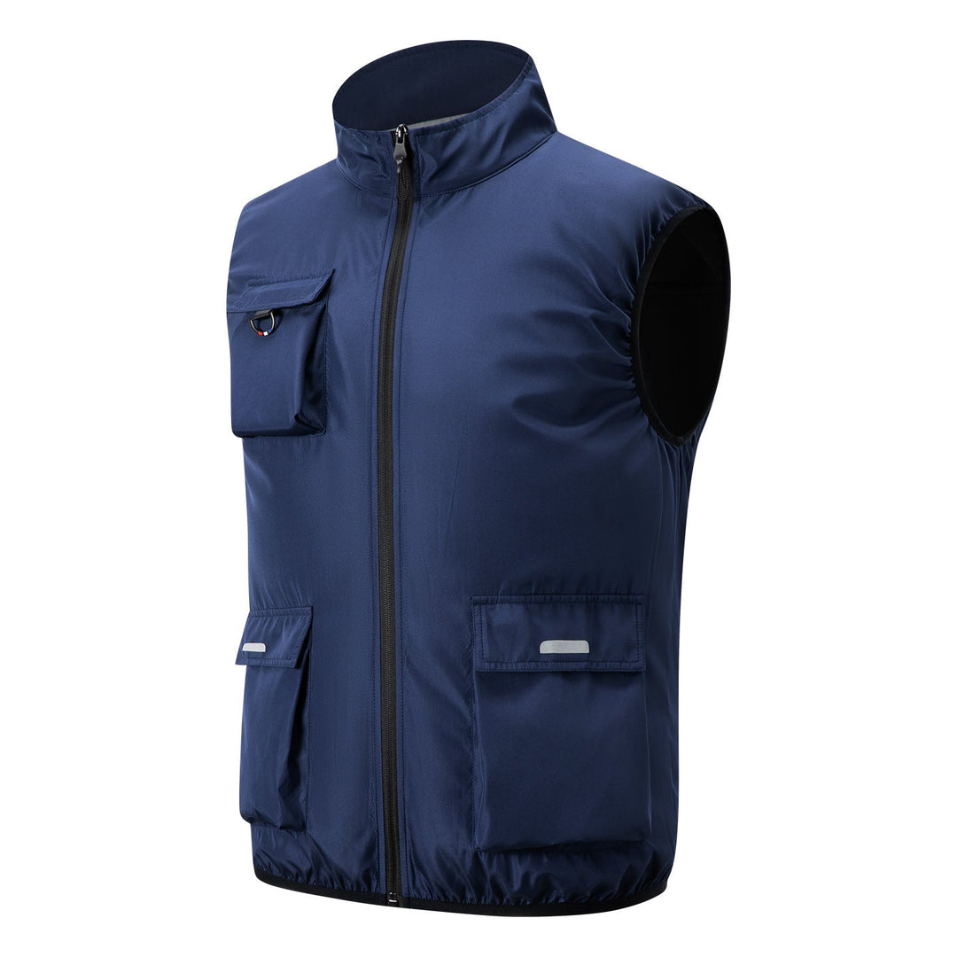 Men's lightweight multifunctional outdoor vest with zipper and multiple pockets Mune Fashion