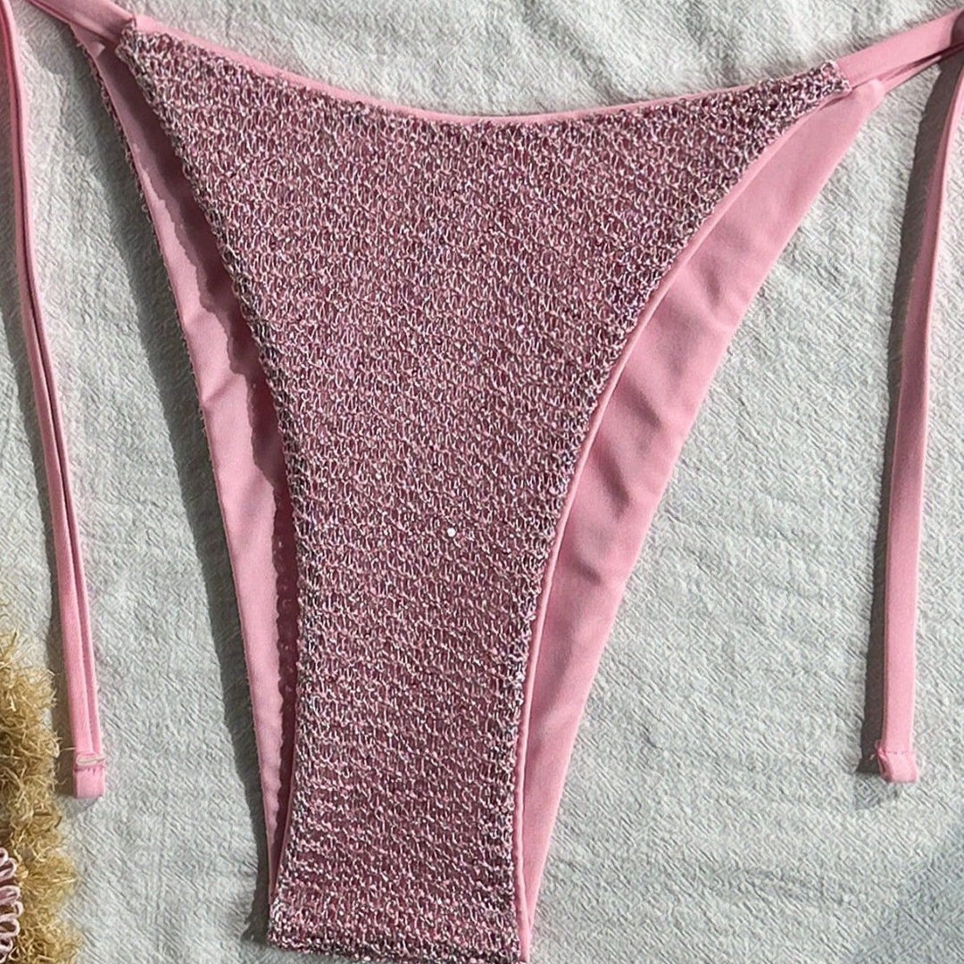 Women's Triangle Bikini with Sparkling Accents Mune Fashion