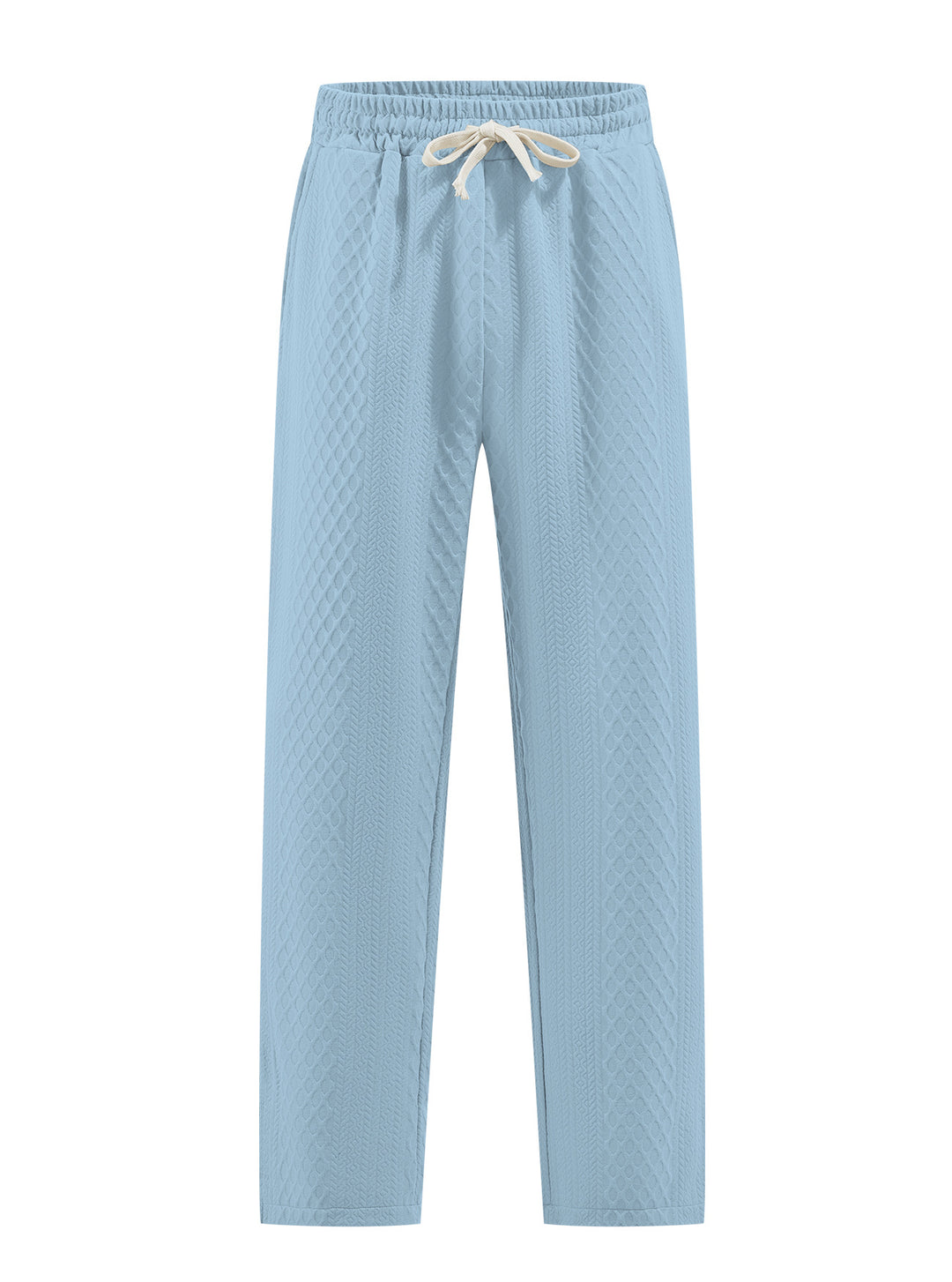 Ladies nan comfortable structured lounge pants with elastic drawstring and straight leg Mune Fashion