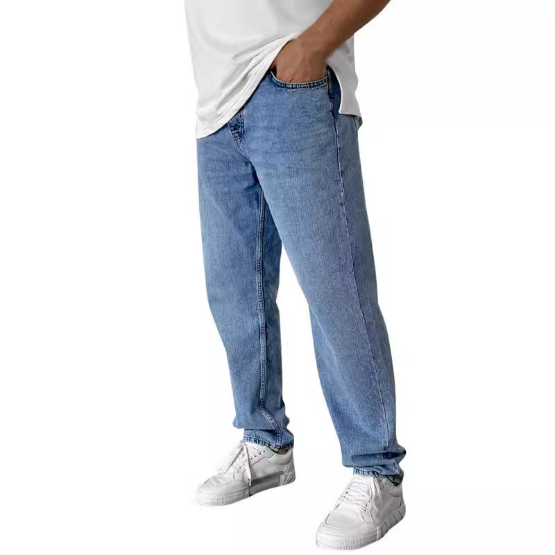Men's relaxed straight-leg jeans with elastic waistband and relaxed fit Mune Fashion