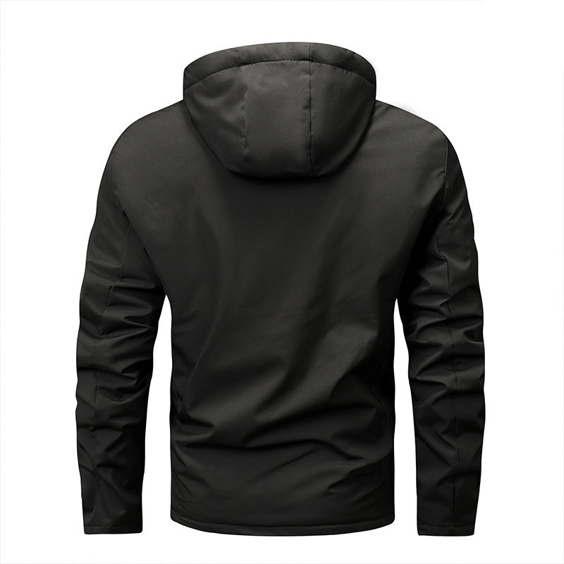 Men's Nano Water-Repellent Padded Thermo Hoodie Jacket with Fleece Lining and Concealed Zipper Pockets Mune Fashion