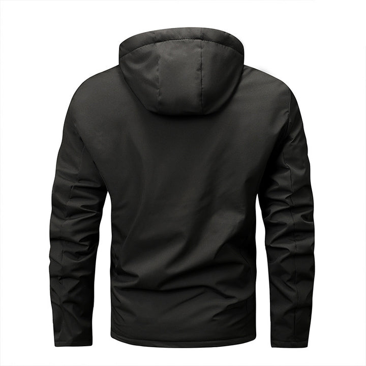 Men's Nano Water-Repellent Padded Thermo Hoodie Jacket with Fleece Lining and Concealed Zipper Pockets Mune Fashion