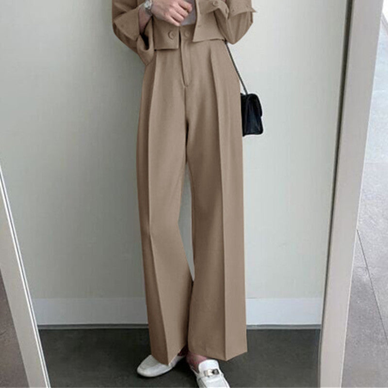 Women's Wide Cut High-Waisted Pants Mune Fashion