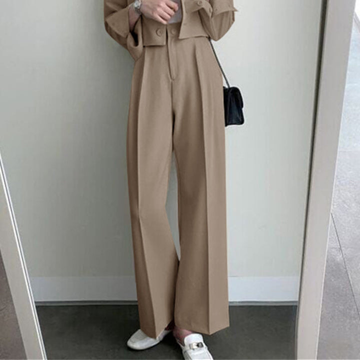 Women's Wide Cut High-Waisted Pants Mune Fashion