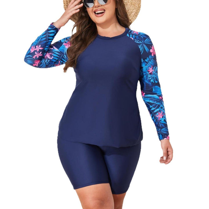 Women’s Sporty Surf Suit Set with Long Sleeve Top and Shorts Mune Fashion