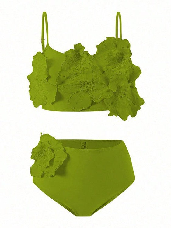 Women's bikini set with floral appliqués Mune Fashion