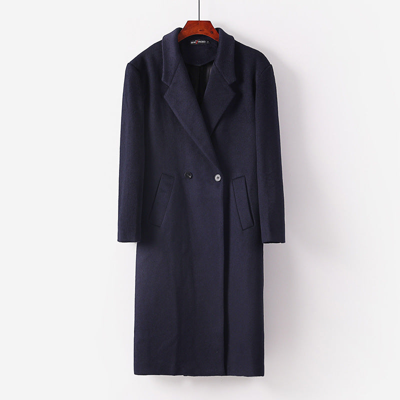 Men's Maxi-Length Wool Blend Overcoat Mune Fashion