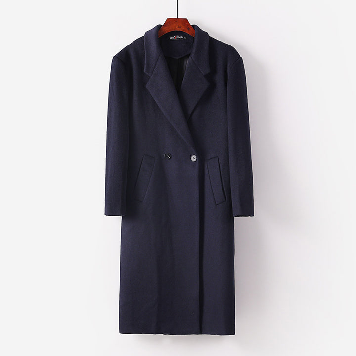 Men's Maxi-Length Wool Blend Overcoat Mune Fashion