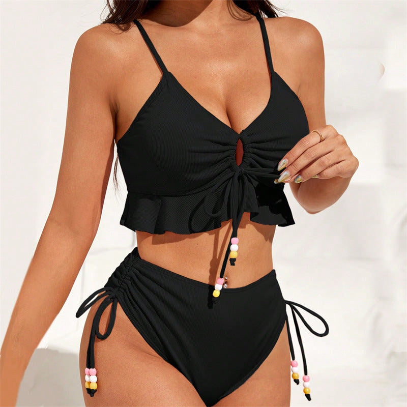 Women's swimsuit with ruffle details and adjustable straps Mune Fashion