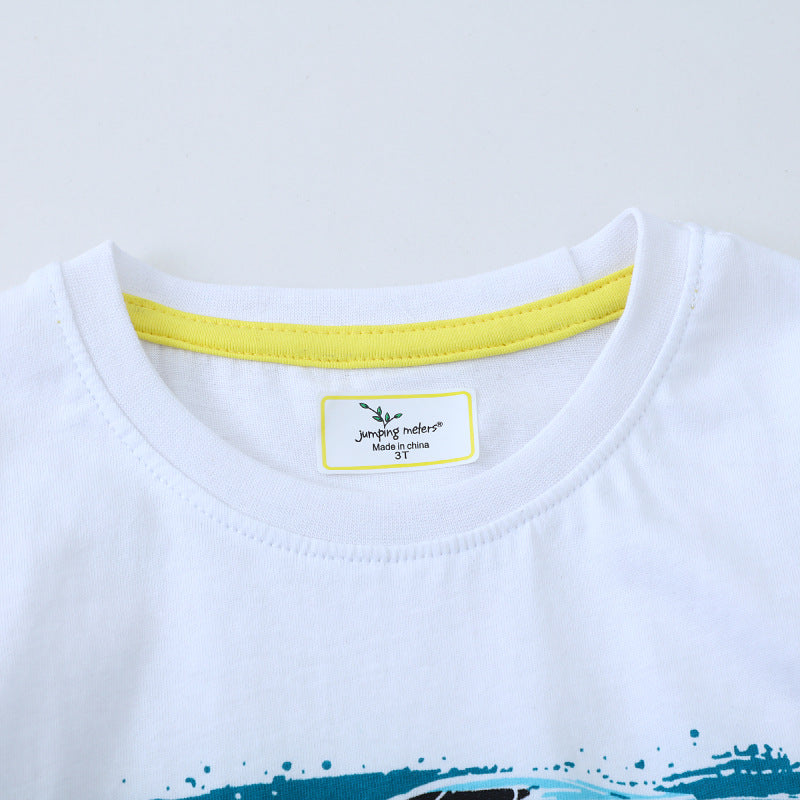 Boys Short Sleeve T-Shirt with Exciting Vehicle Design Mune Fashion