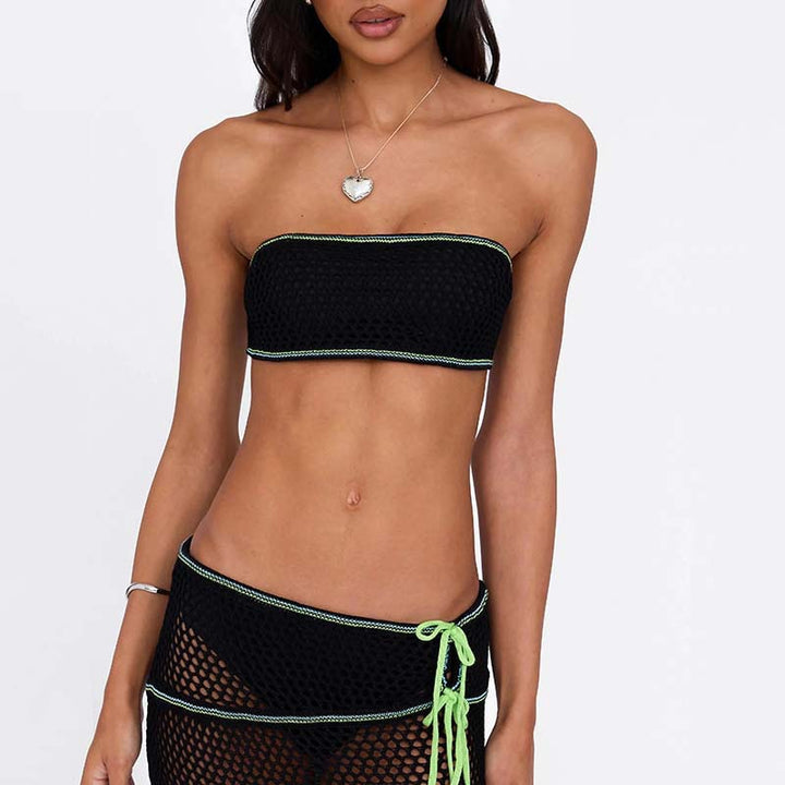 Women's stylish mesh bikini top with matching overlay Mune Fashion