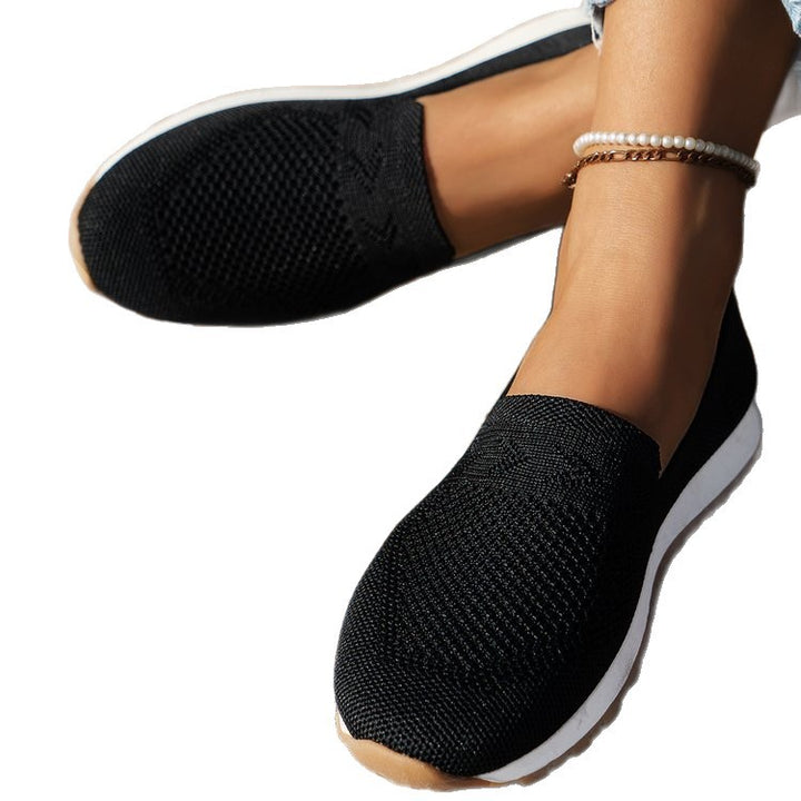 Women Breathable Knit Slippers with Memory Footbed and Non-Slip Sole Mune Fashion