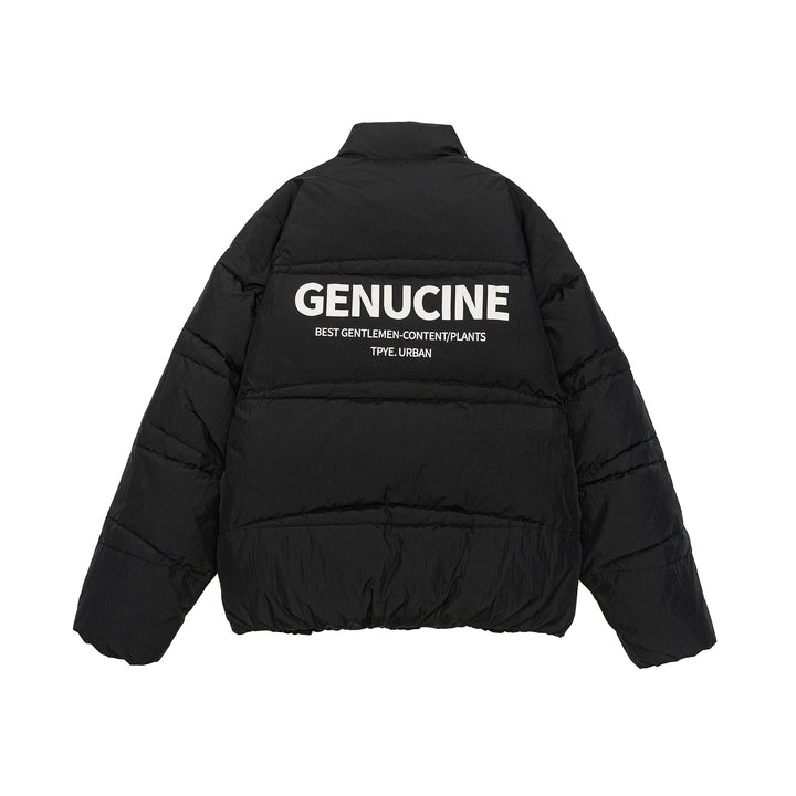 Men's Shorter Oversized Padded Puffer with High Stand Collar and Metal Zipper Mune Fashion