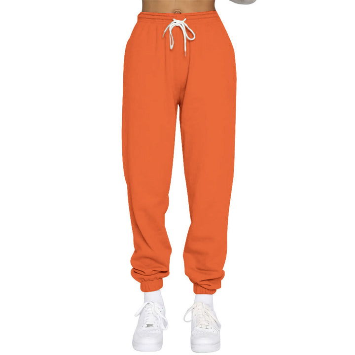 Women nan High-Waist Relax-Jogging Pants with elastic comfort waistband, drawstring and ribbed ankle cuffs Mune Fashion