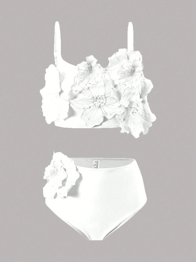 Women's bikini set with floral appliqués Mune Fashion