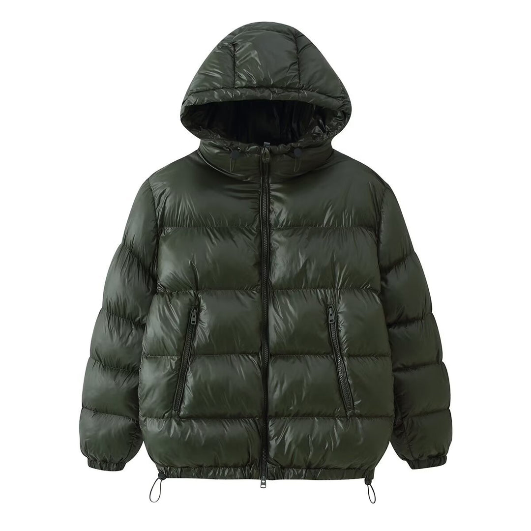 Women Quilted Oversized Thermal Jacket with Hood and Water-Repellent Surface Mune Fashion