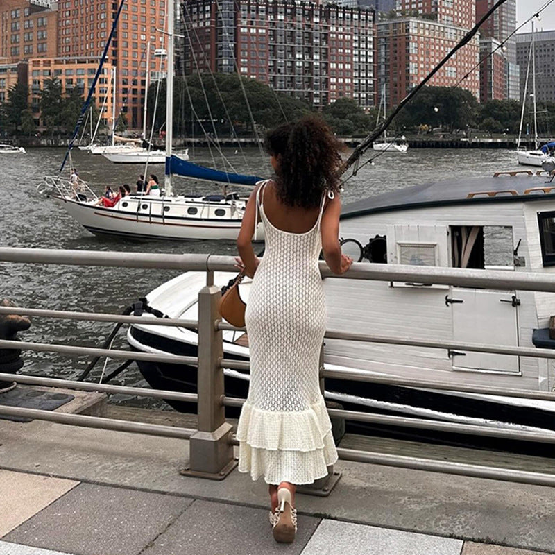 Ladies elegant summer dress with peplum