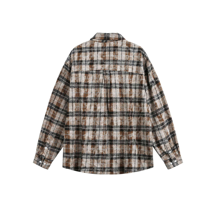 Unisex Oversized Flannel Shirt Jacket in Boxy Cut with Chest Pocket Mune Fashion