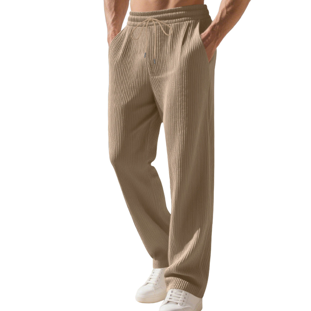Men's Relaxed-Fit Knit Jogging Pants with Fine Rib Structure Mune Fashion