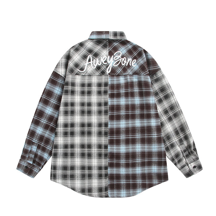 Unisex Split Check Overshirt in Shirt Jacket Style Mune Fashion