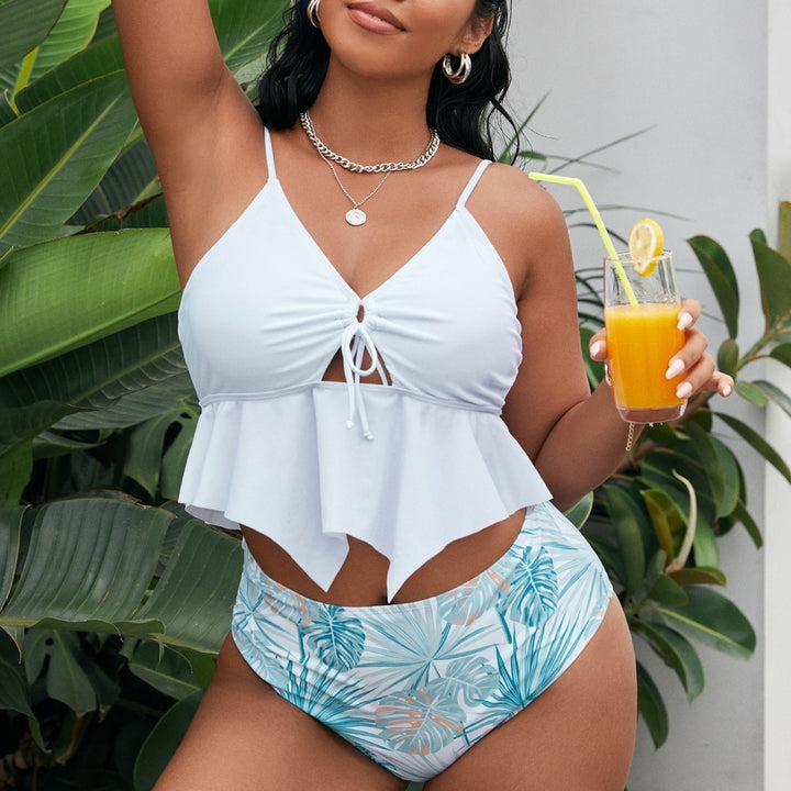 Women's swim set with flowing top and floral bottom Mune Fashion