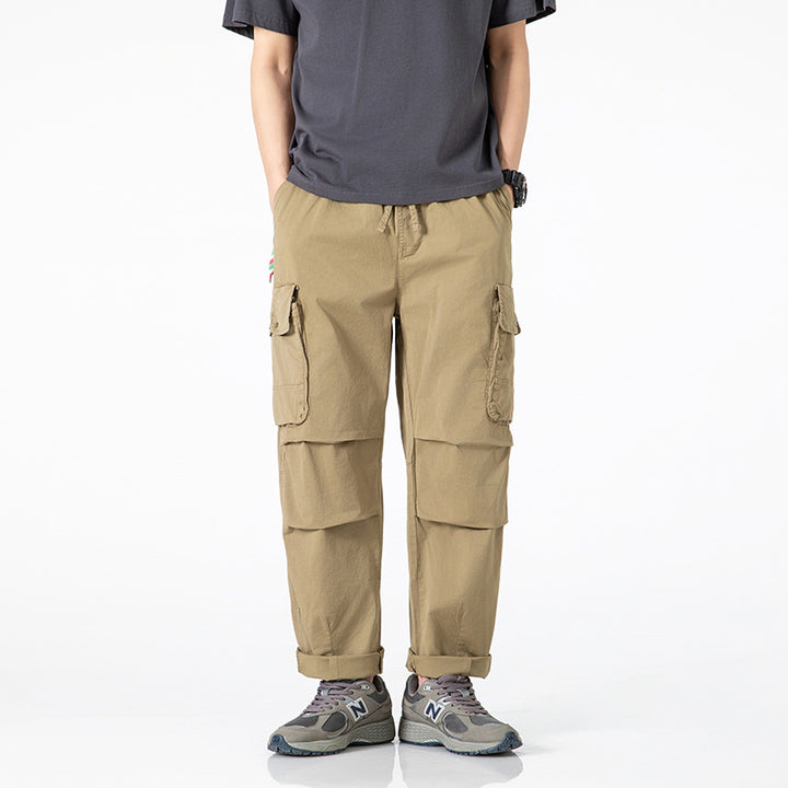 Men's Relaxed-Fit Multi-Pocket Cargo Pants made of lightweight cotton blend Mune Fashion