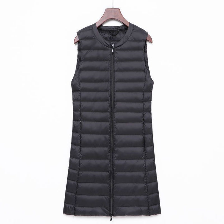Ladies Long Quilted Thermal Vest with A-Line Silhouette Mune Fashion