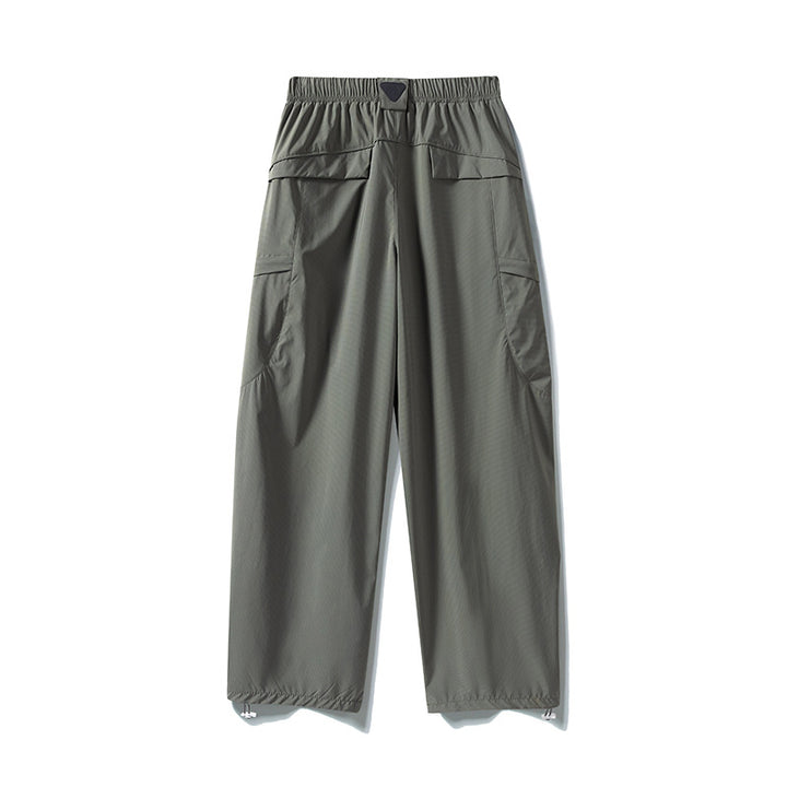 Men's Tech Cargo Pants made of wind and water-repellent nylon with elastic waistband & multifunctional pockets Mune Fashion