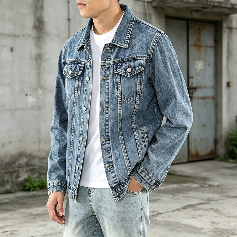 Men's Classic Denim Jacket with Modern Accents Mune Fashion