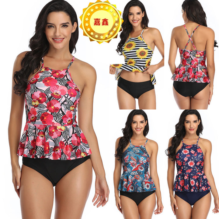 Women’s Tankini Set with slightly flared top and comfortable bottoms Mune Fashion