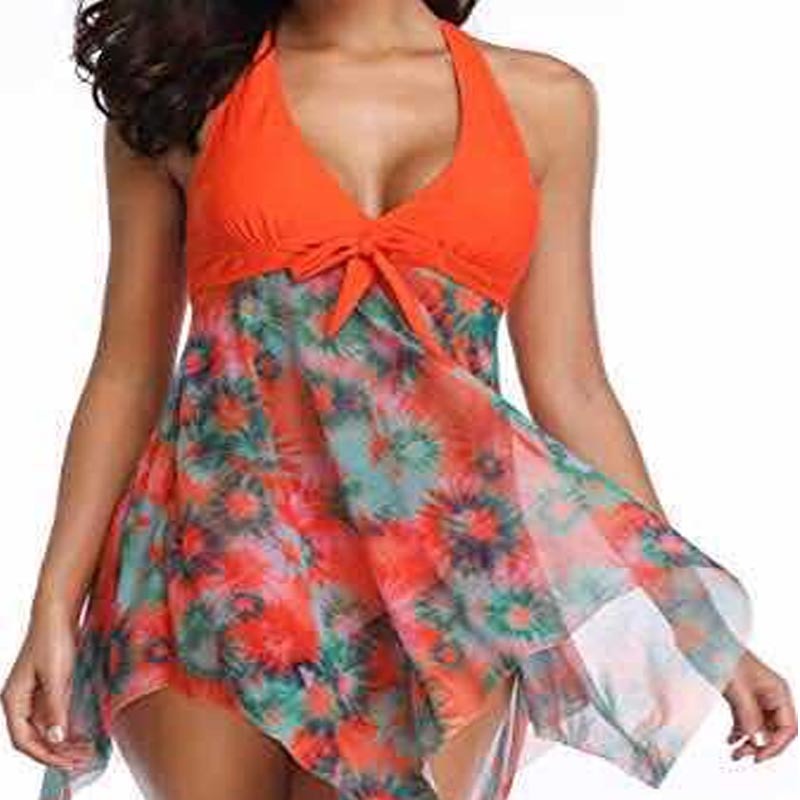 Women's Beach Dress with Floral Design Mune Fashion