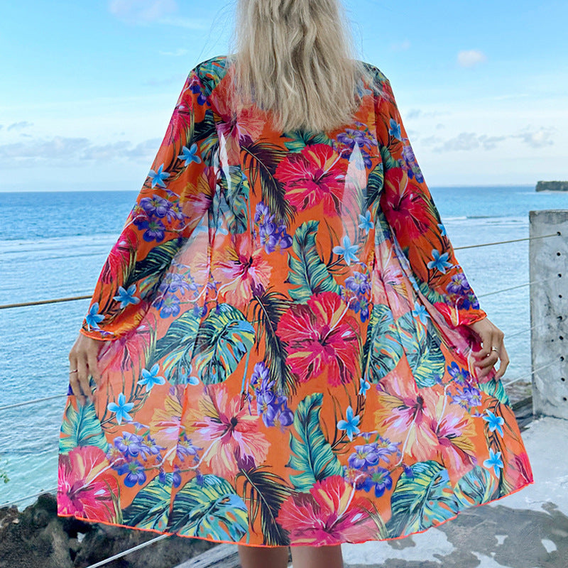 Ladies swimsuit with floral kimono Mune Fashion