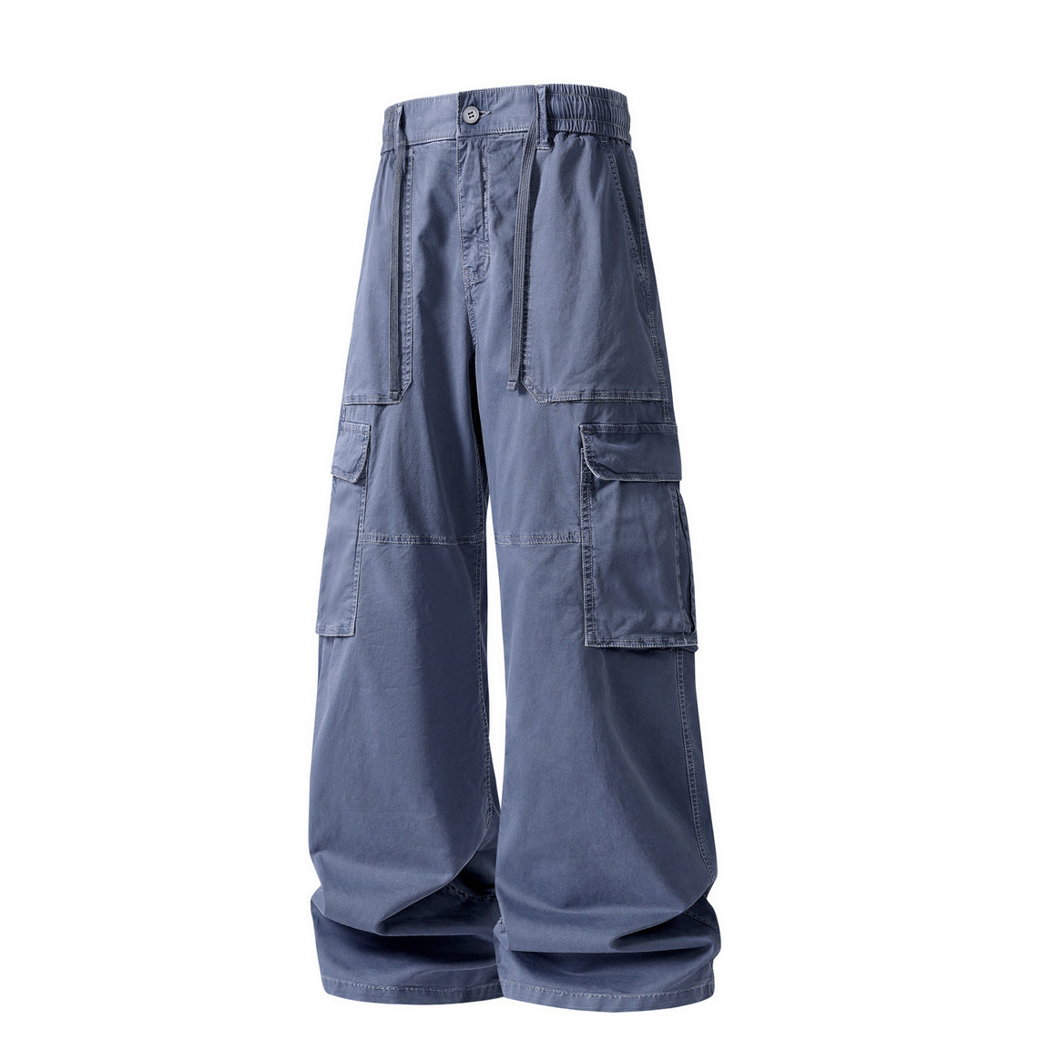 Herren Extraweite Utility-Cargo-Hose im Baggy‑Cut mit elastischem Bund und Mehrfachklappentaschen Mune Fashion