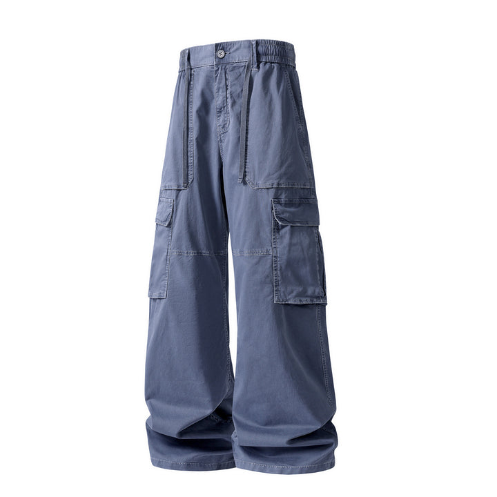Herren Extraweite Utility-Cargo-Hose im Baggy‑Cut mit elastischem Bund und Mehrfachklappentaschen Mune Fashion