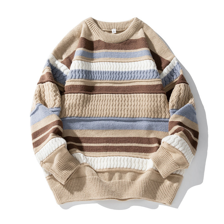 Unisex Structured Stripe Knit Sweater in Oversized Relaxed Fit Mune Fashion