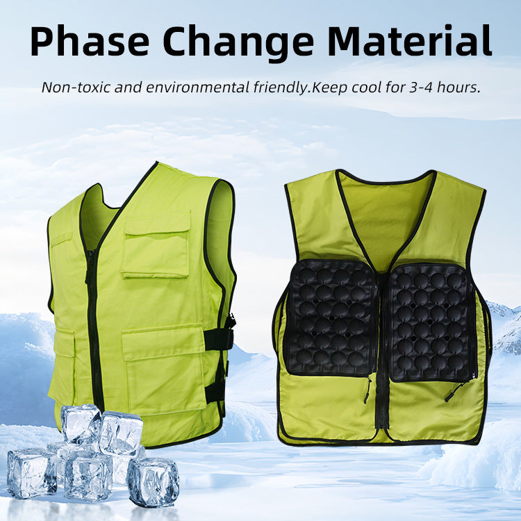 Unisex nan cooling gel cooling vest with adjustable straps and multiple pockets Mune Fashion