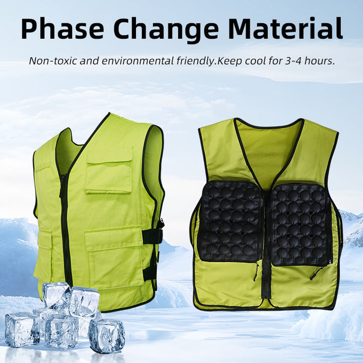 Unisex nan cooling gel cooling vest with adjustable straps and multiple pockets Mune Fashion