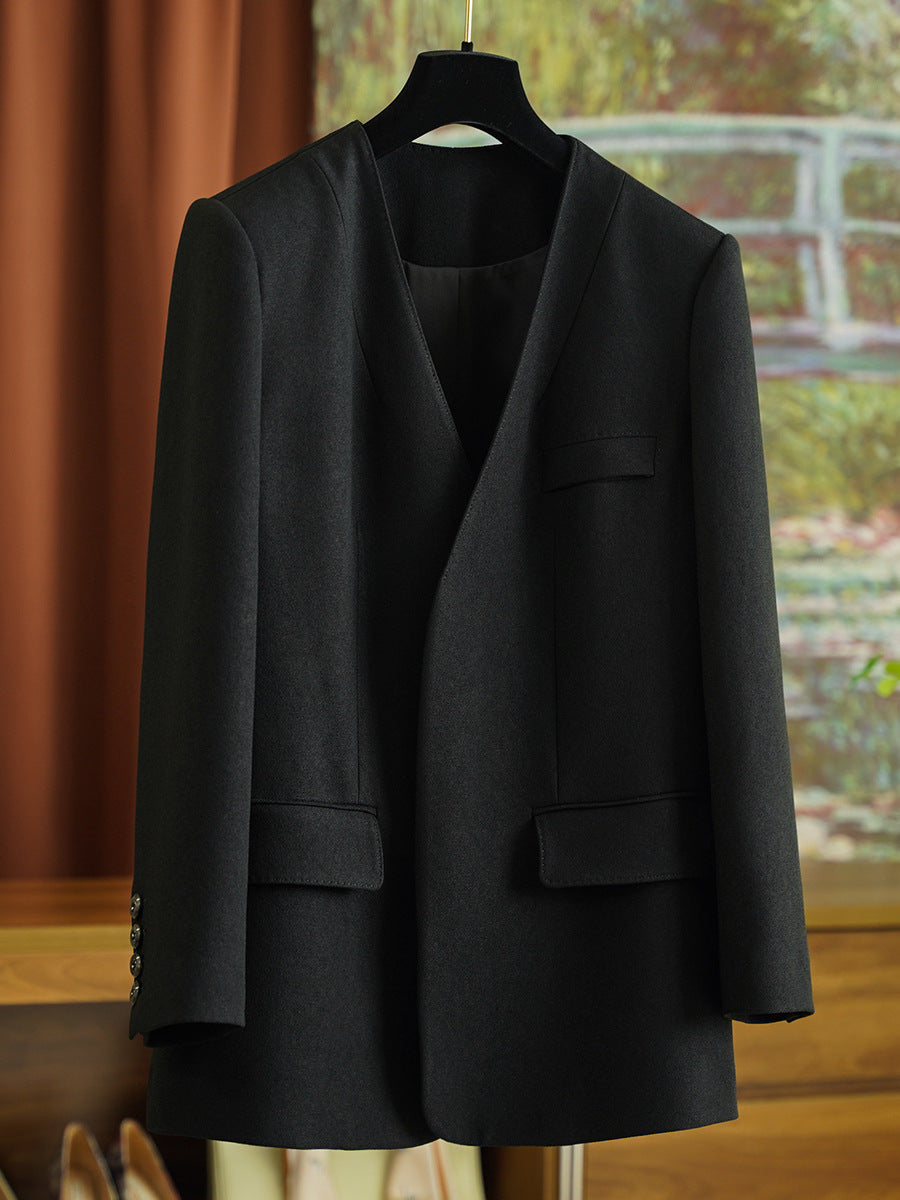 Women Elegant Blazer without Closure Mune Fashion