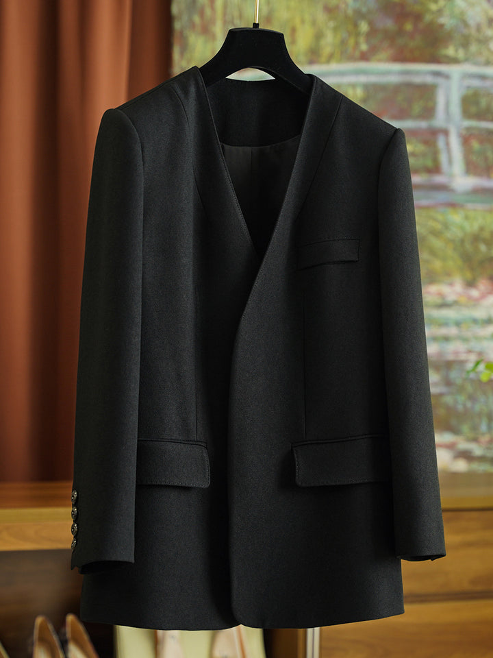Women Elegant Blazer without Closure Mune Fashion