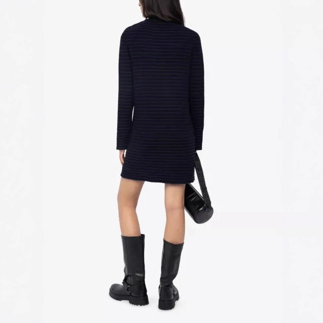 Women’s Casual Knit Dress with Button Details Mune Fashion