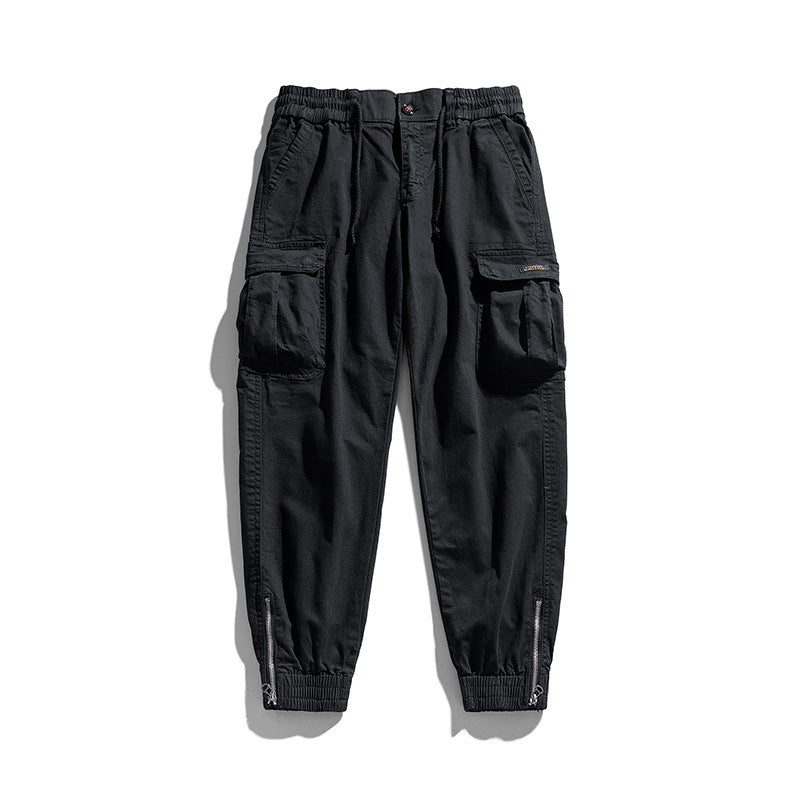 Men's Multifunctional Cargo Jogger Pants with Zip Leg Opening and Large Flap Pockets Mune Fashion