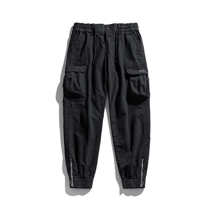 Men's Multifunctional Cargo Jogger Pants with Zip Leg Opening and Large Flap Pockets Mune Fashion
