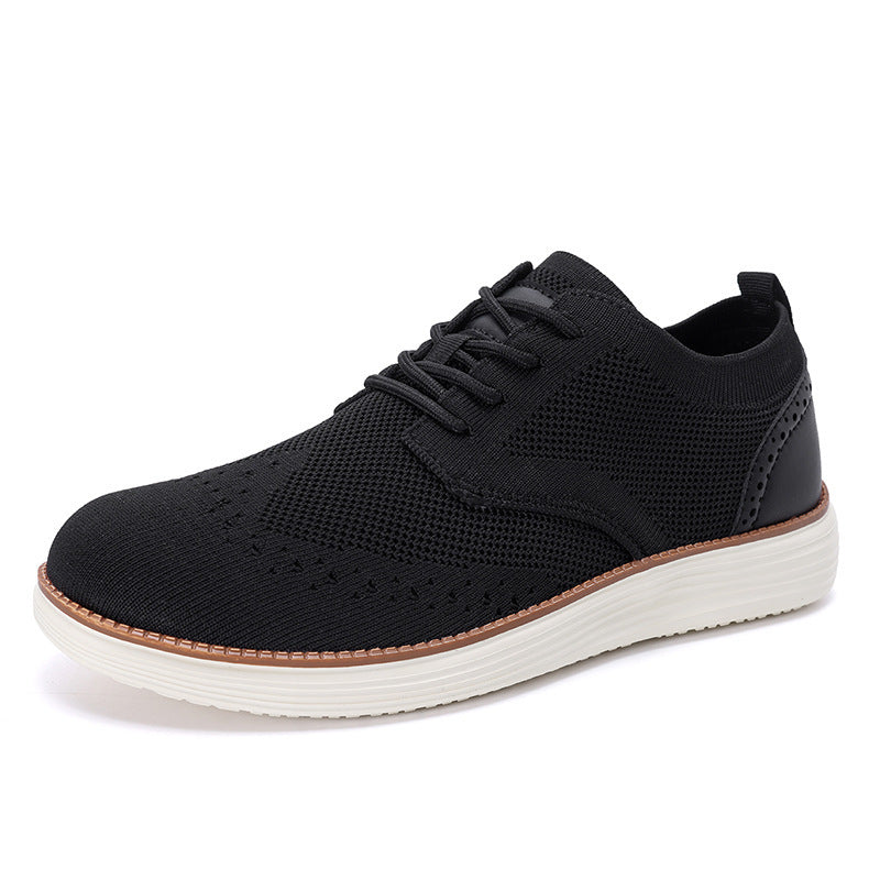 Men's knitted Oxford sneaker with wingtip perforation and feather-light EVA sole Mune Fashion