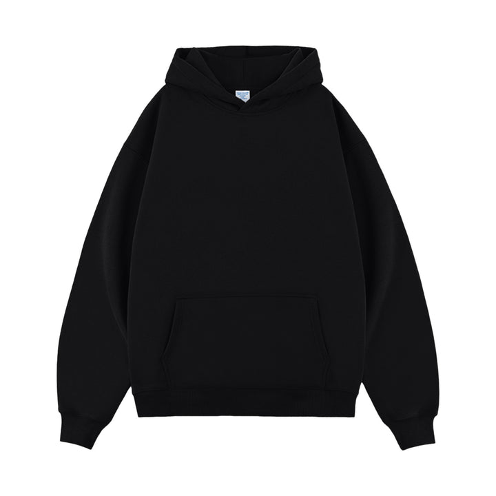 Unisex minimalist oversized hoodie with double hood, dropped shoulder, and wide ribbed hem Mune Fashion