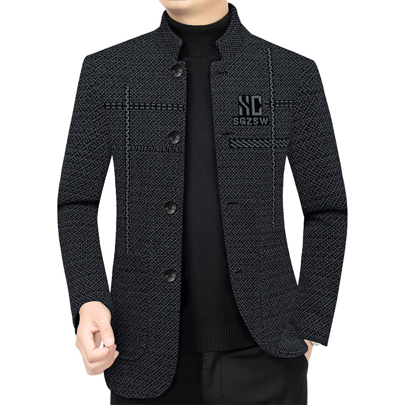 Men's Padded City Blazer with Stand-up Collar and Luxurious Teddy Lining Mune Fashion