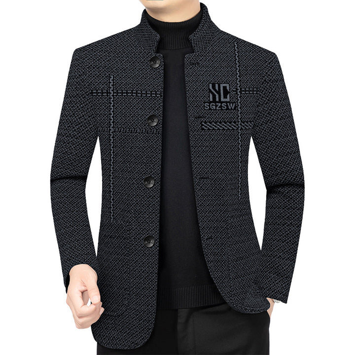 Men's Padded City Blazer with Stand-up Collar and Luxurious Teddy Lining Mune Fashion