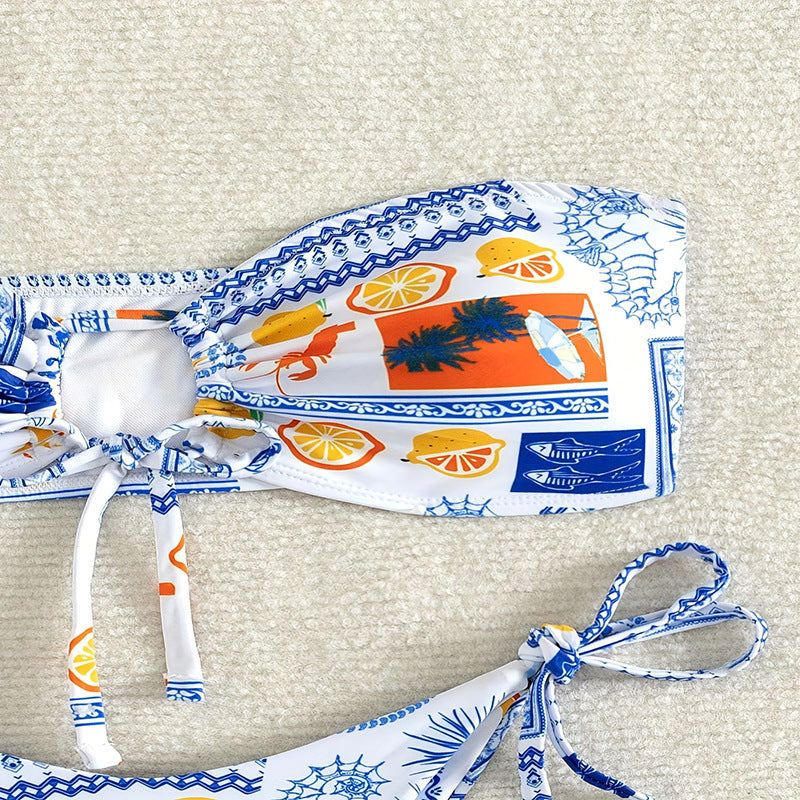 Women's bandeau bikini with playful pattern Mune Fashion