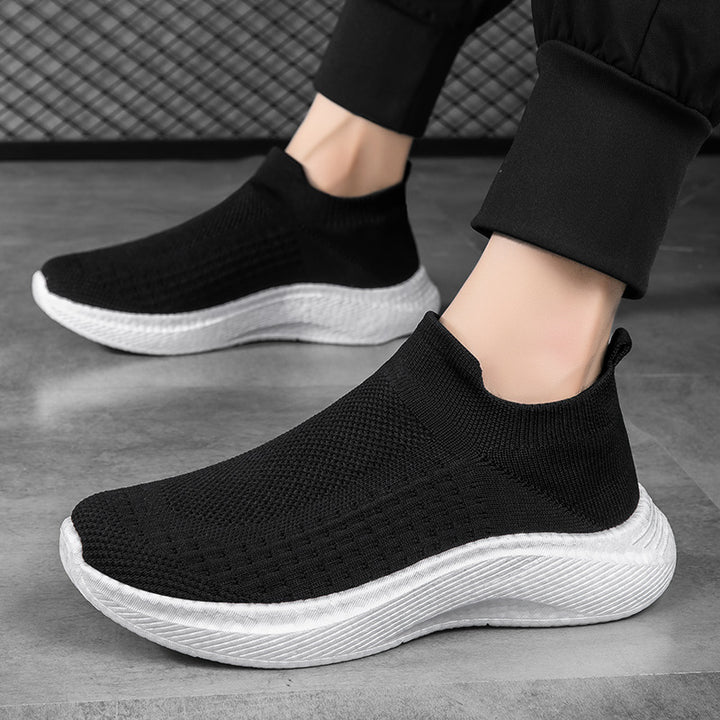 Men's seamless knit slip-on shoe with ergonomic midsole and heel tab Mune Fashion