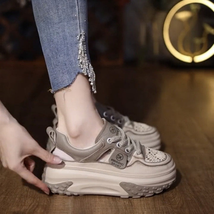 Women's Stylish Sneakers with Airy Perforations and Cushioning Sole Mune Fashion