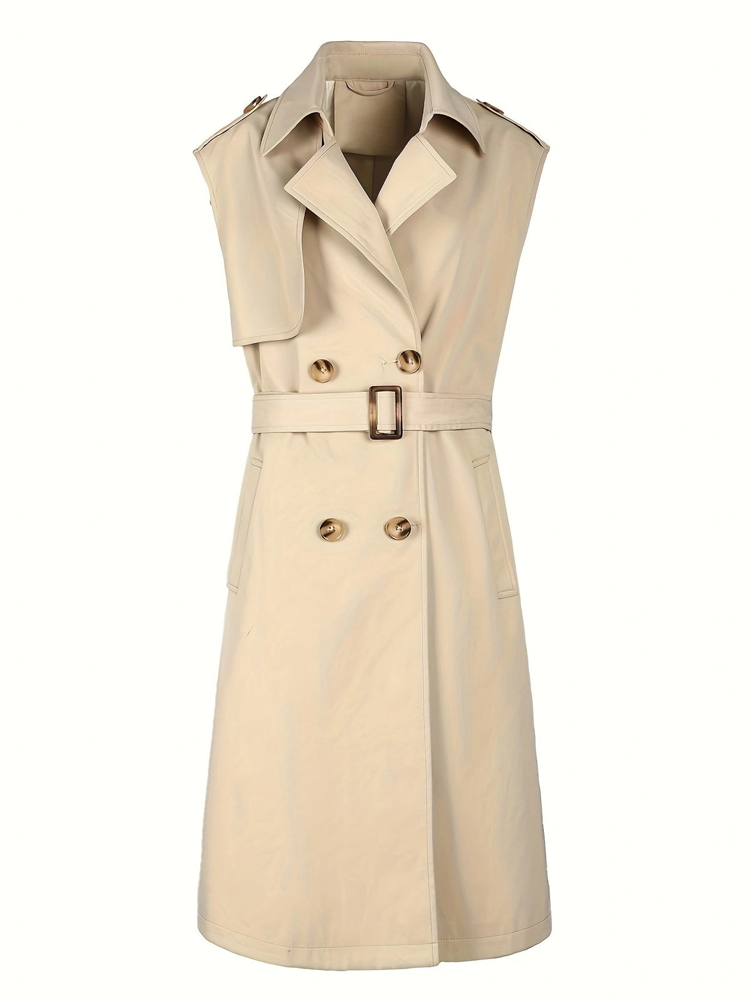 Women Elegant Trench Coat with Belt Mune Fashion